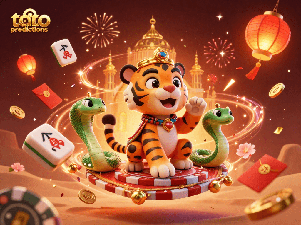 Experience thrilling toto macau predictions in a vibrant 3D casino scene bursting with excitement.