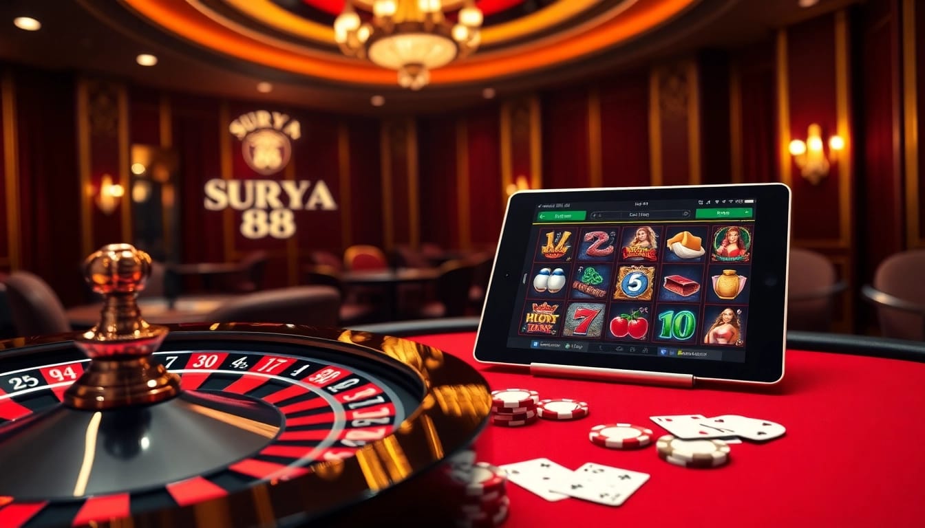 Experience winning moments at SURYA 88 with vibrant casino games and exciting roulette action.