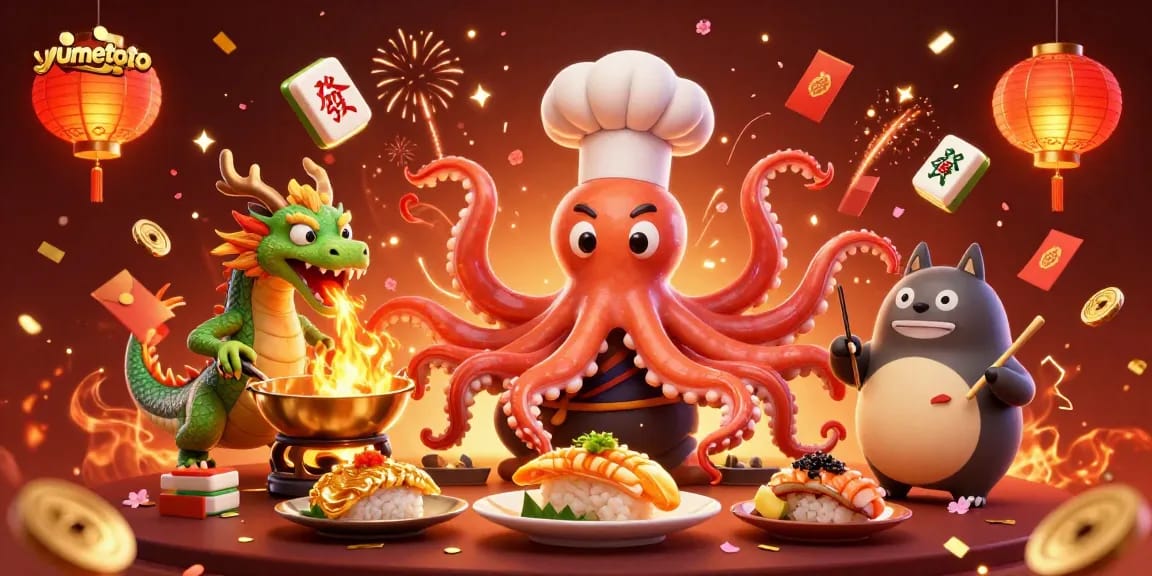Engage with yumetoto's thrilling online game offerings featuring lively characters and festive elements.