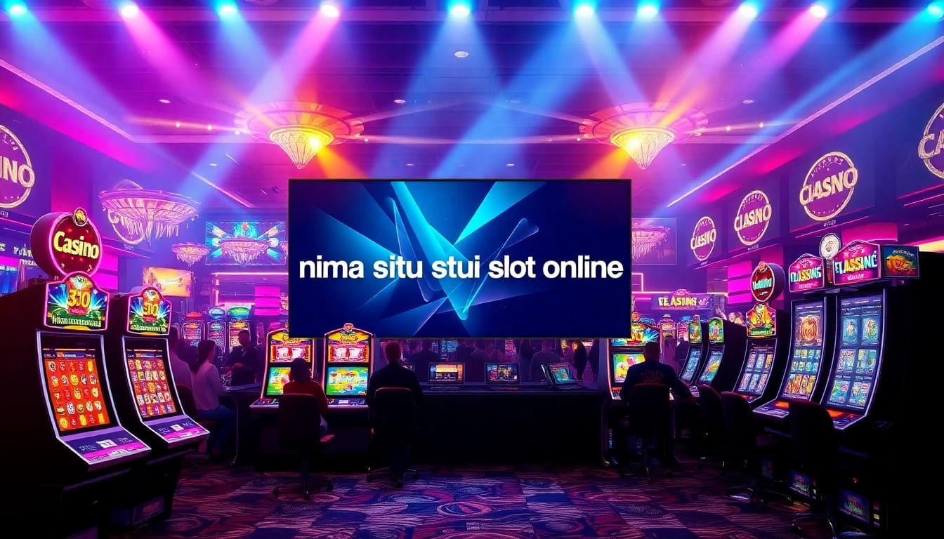 Enjoying thrilling games on a trusted nama situs judi slot online platform surrounded by vibrant casino vibes.