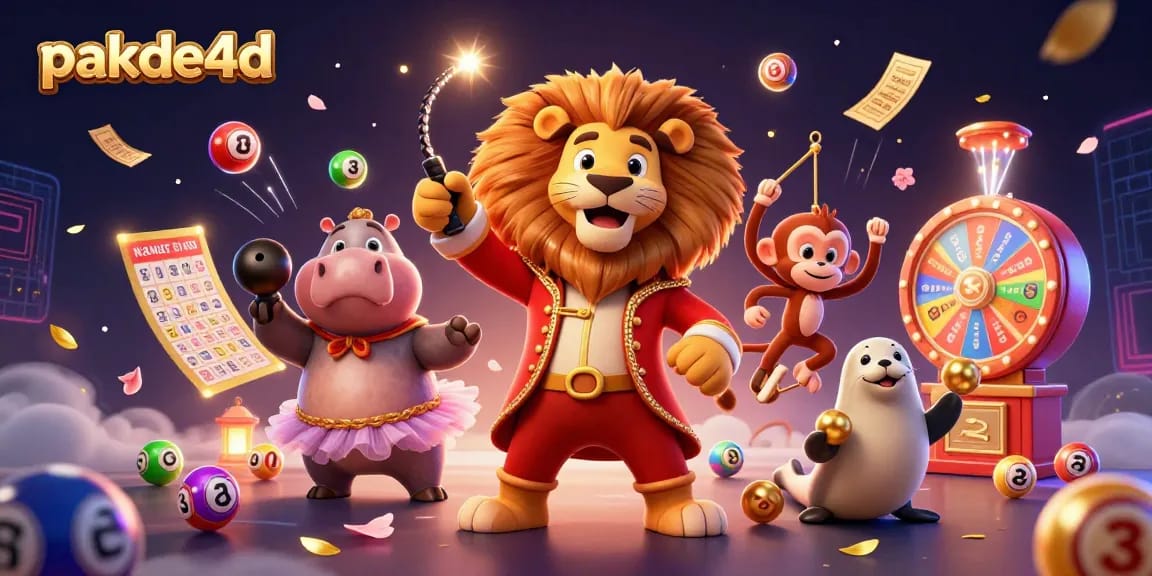 Engage in thrilling winnings with pakde4d's vibrant circus-themed lottery games.