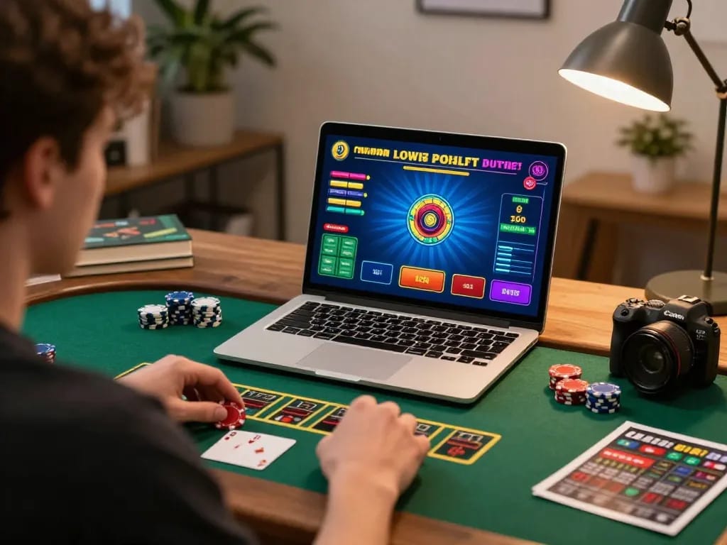 SC88 online player engaged in a live blackjack game, showcasing vibrant interface and strategic focus.