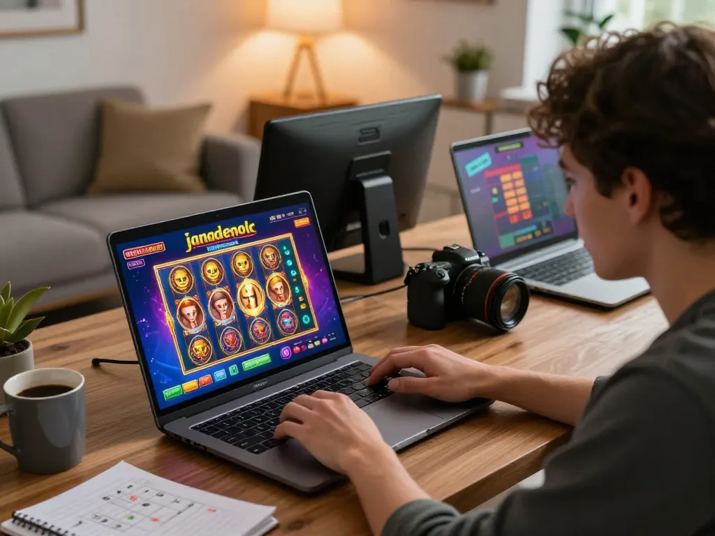 Experience the thrill of online gaming with janadenole at home, showcasing strategic gameplay and cozy ambiance.