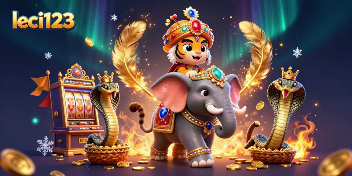 Leci123 memberikan pengalaman bermain slot yang menarik dengan harimau maharaja dan gajah berhiaskan permata.