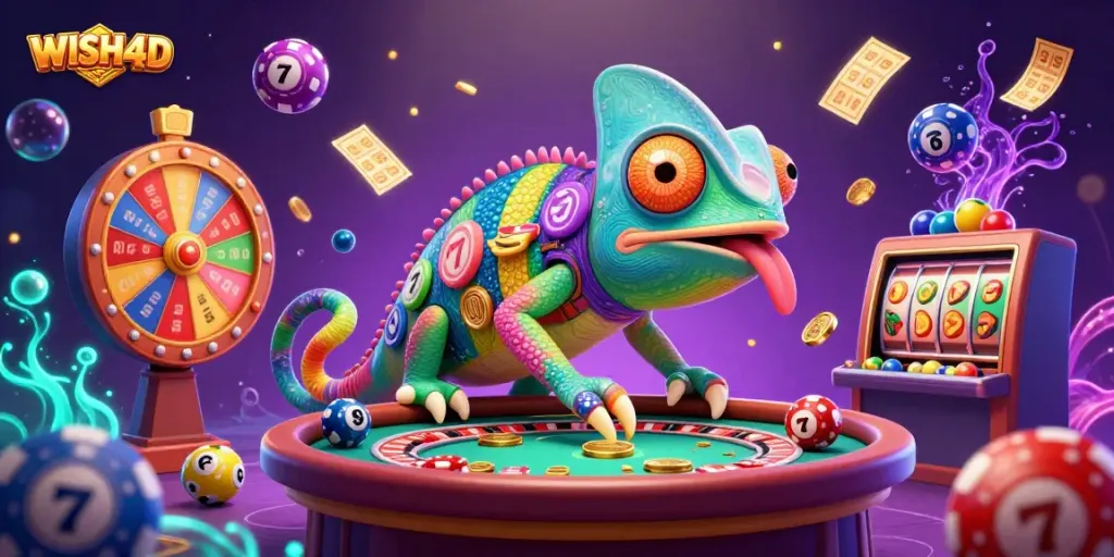 Enjoy thrilling games at WISH4D with vibrant slot reels and exciting lottery action.