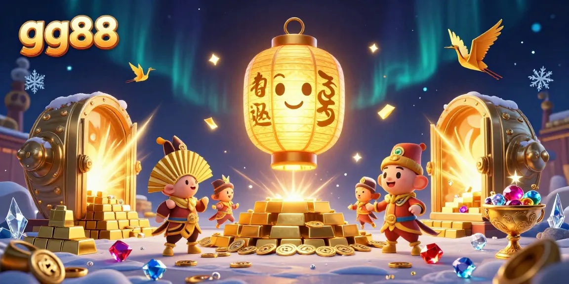 Experience the excitement of gg88 casino with vibrant 3D illustration showcasing games and rewards.