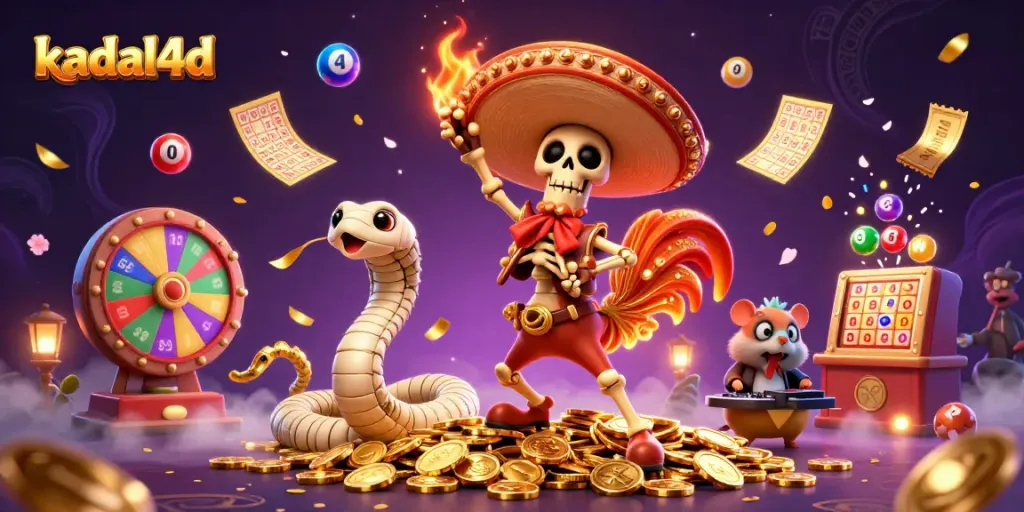 Engage with kadal4d, a vibrant casino scene featuring colorful lottery action with dynamic characters.