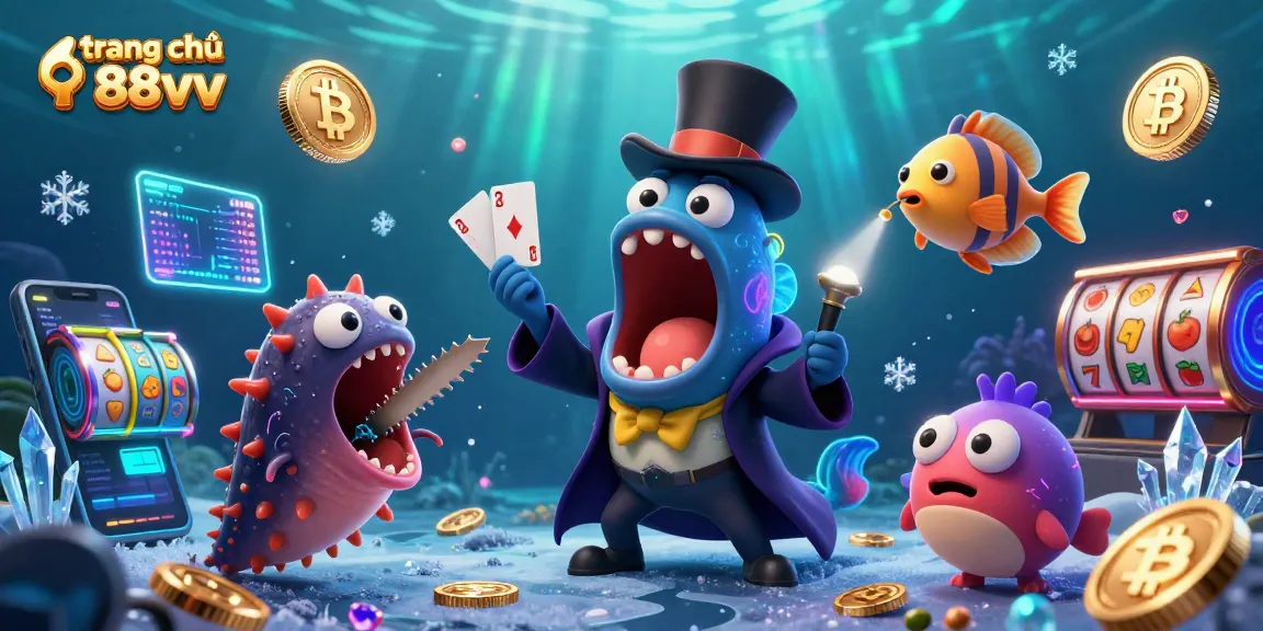 Engage with the vibrant world of trang chủ 88vv featuring magical deep-sea characters and casino elements.
