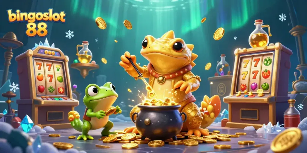 Mainkan bingoslot 88 dalam keseruan kasino dengan salamander alkemis dan elemen permainan yang menarik.
