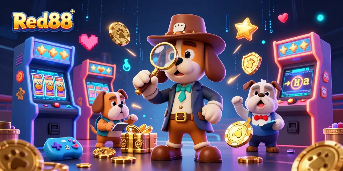 Win big at Red88 with interactive characters in a colorful online casino scene.