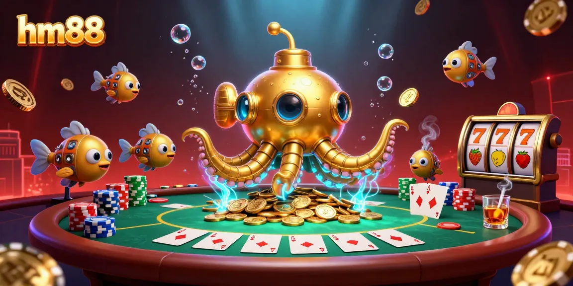 Experience thrilling gameplay at hm88 with vibrant casino elements and games in a dynamic underwater scene.