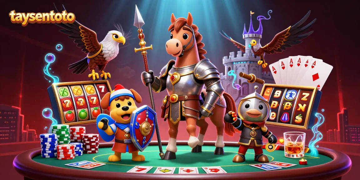 mainkan permainan kasino slot taysentoto dengan ksatria dan pelayan dalam ilustrasi 3D