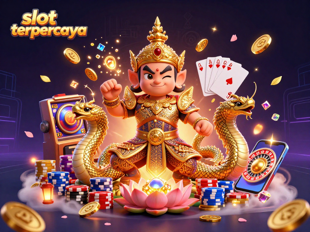 Slot terpercaya menampilkan jackpot dan koin emas berkilau saat bermain.
