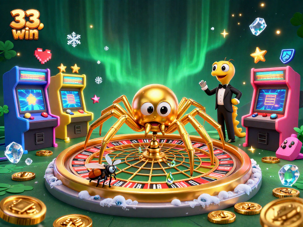 Experience the thrill of betting on the vibrant 33 win roulette wheel in a dynamic casino scene.