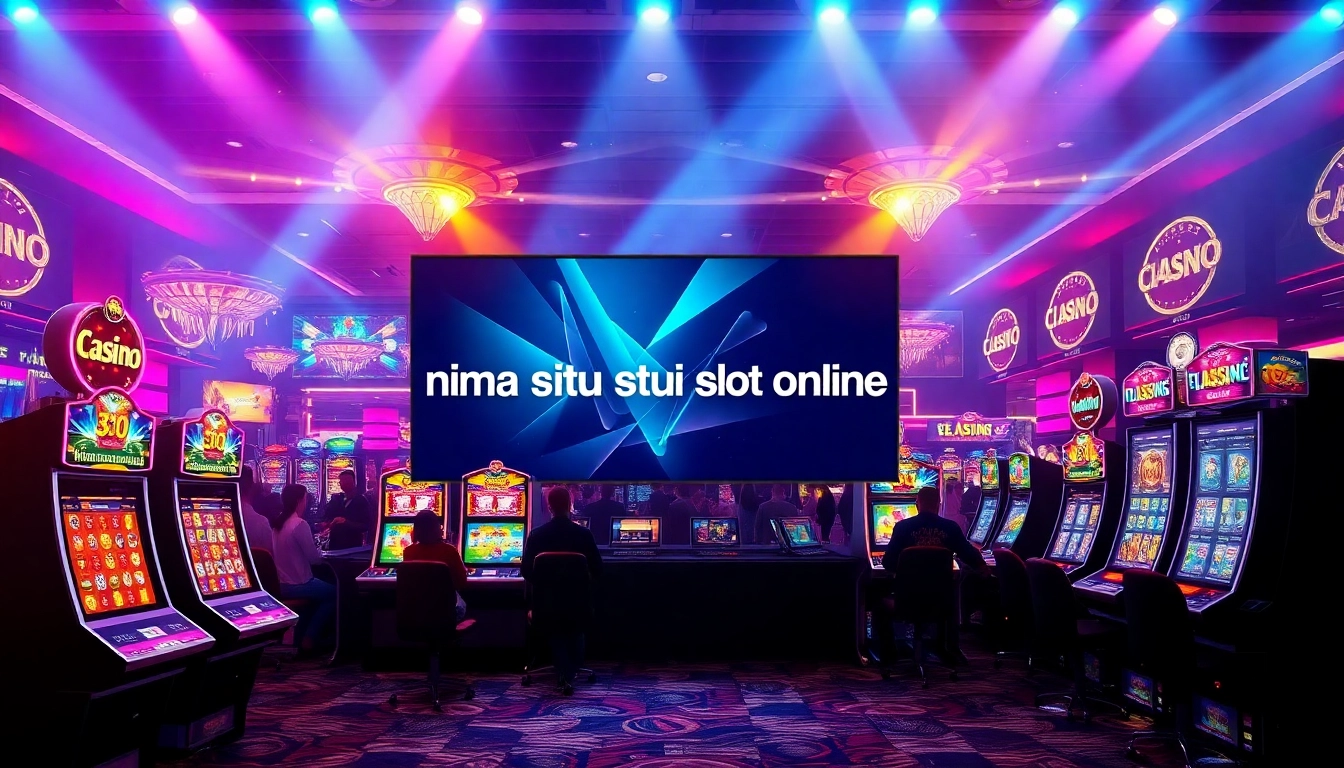 Enjoying thrilling games on a trusted nama situs judi slot online platform surrounded by vibrant casino vibes.