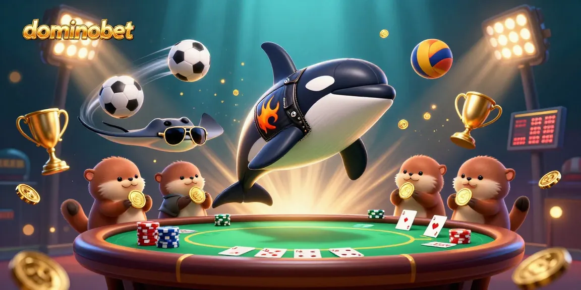Engage with poker excitement at dominobet, featuring vibrant characters and dynamic gaming elements.