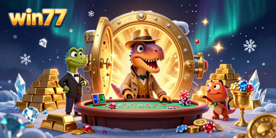 Menangkan banyak chip dengan win77 saat bermain blackjack bersama karakter dinosaurus menarik.