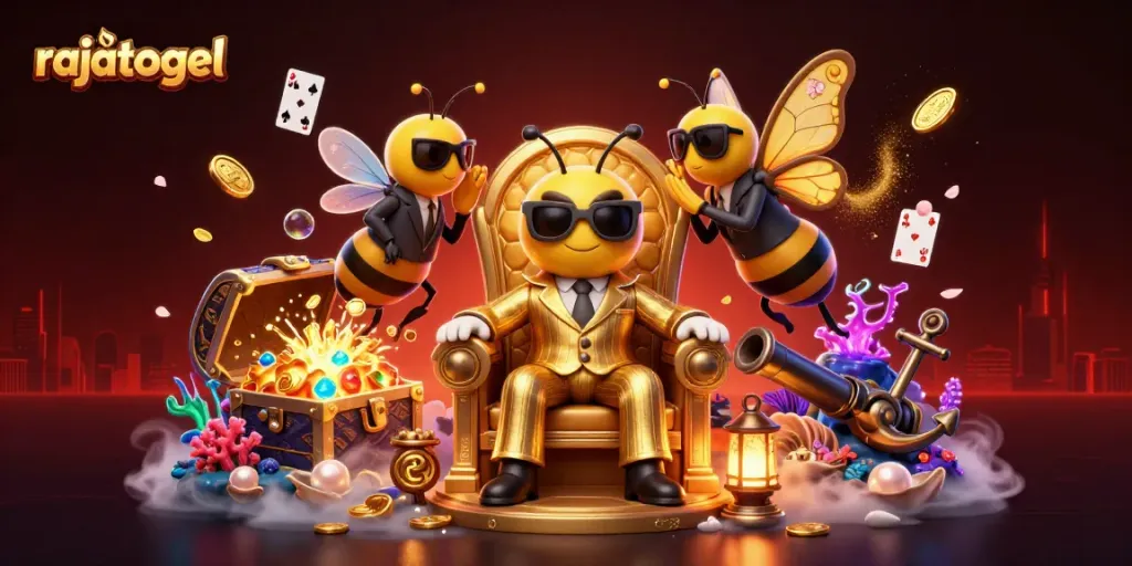 Experience thrilling lotto excitement with rajatogel's colorful treasure-filled scene.