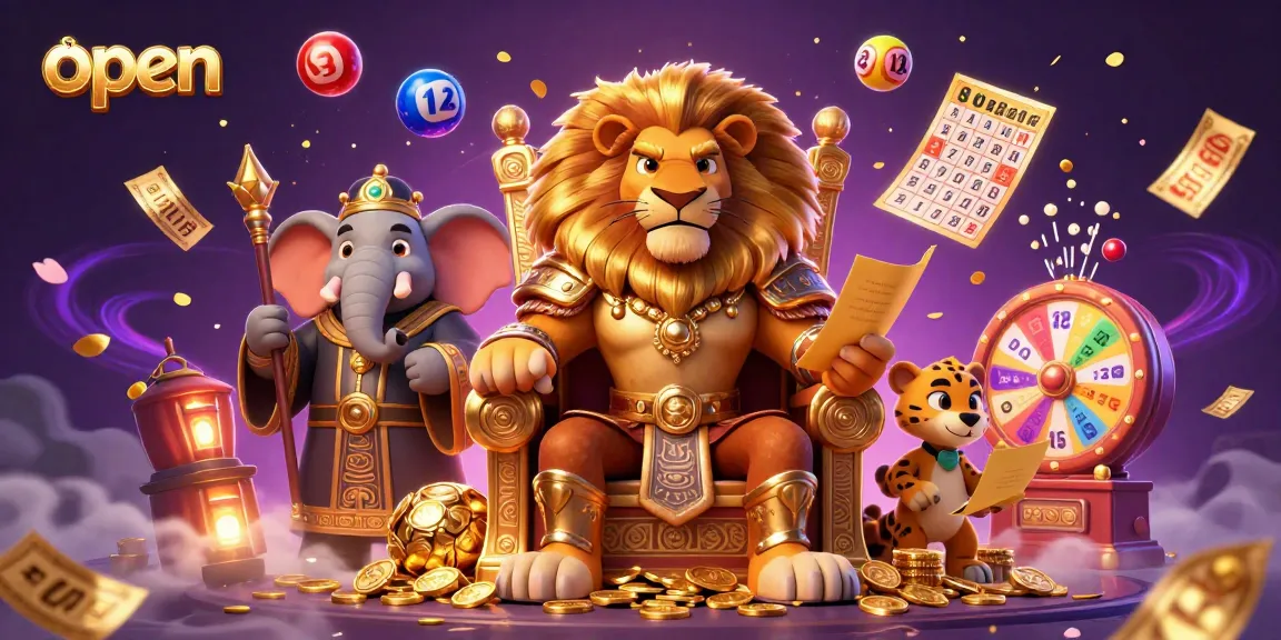 Experience open gameplay through a vibrant casino scene featuring dynamic lottery elements.