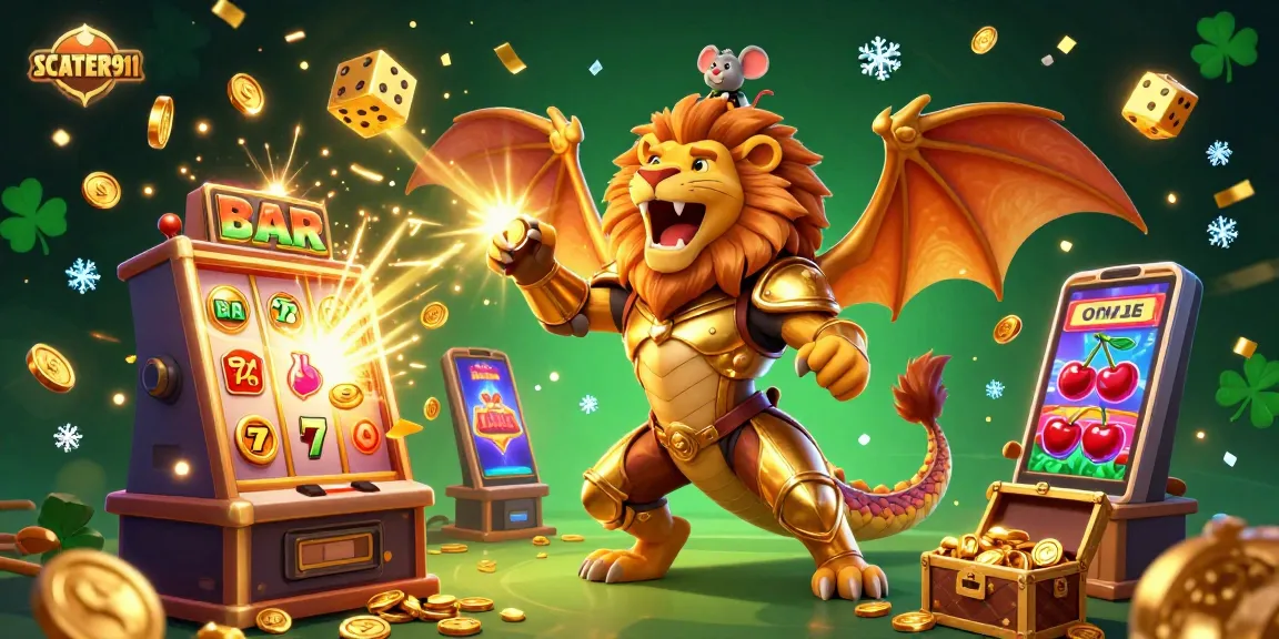Experience thrilling gameplay with SCATTER911's vibrant jackpot scene featuring dynamic slot machines bursting with winning symbols.