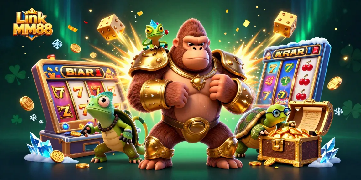 Engage in thrilling gameplay with Link MM88, showcasing a vibrant casino scene bursting with excitement.