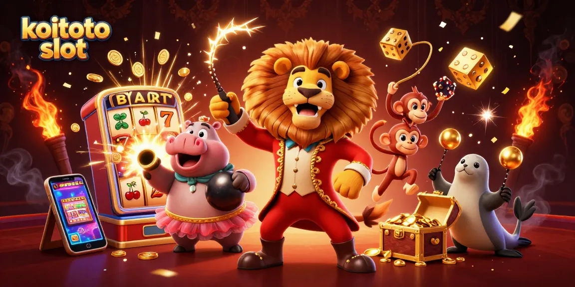 Koitoto slot memberikan pengalaman bermain yang seru dengan karakter sirkus dan jackpot melimpah.