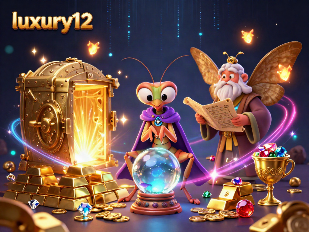 Experience luxury12 with captivating fortune tellers and vibrant casino treasures in this 3D illustration.