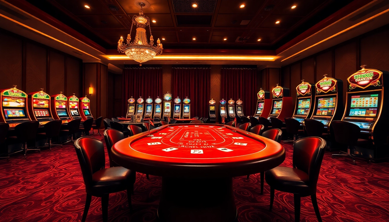 Engaging atmosphere of afk toto casino with vibrant lights and luxurious elements.