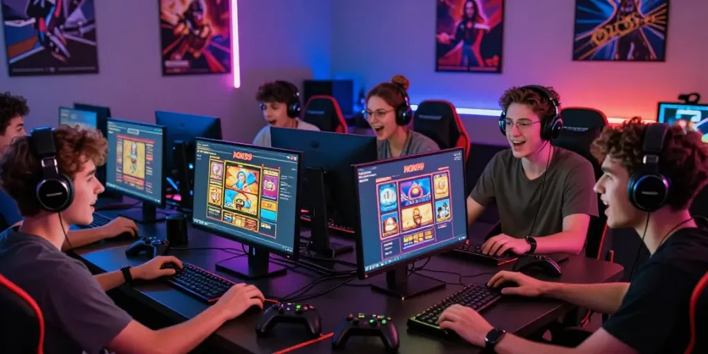 Pengalaman bermain hoki99 di ruang gaming dengan kelompok teman yang bersemangat.