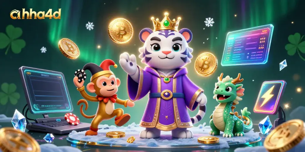Gambarlah aksi mengagumkan di ahha4d dengan harimau putih, monyet, dan naga giok sambil bertaruh.