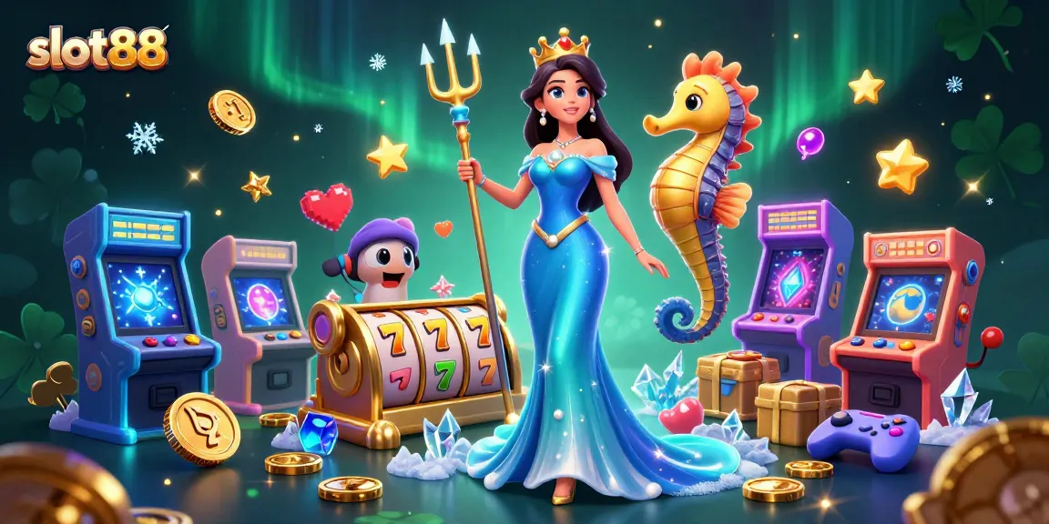 Spin the slot88 reels with vibrant characters and treasure amidst underwater elements.