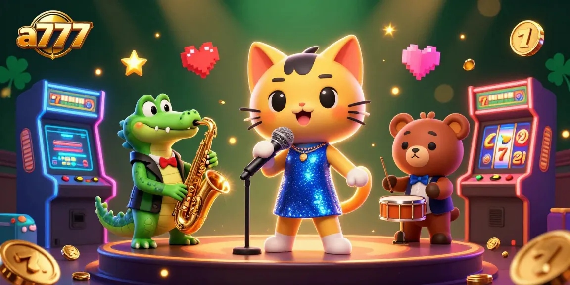 Engage in gaming excitement at a7777 with a cheerful jazz ensemble bringing the casino atmosphere to life.
