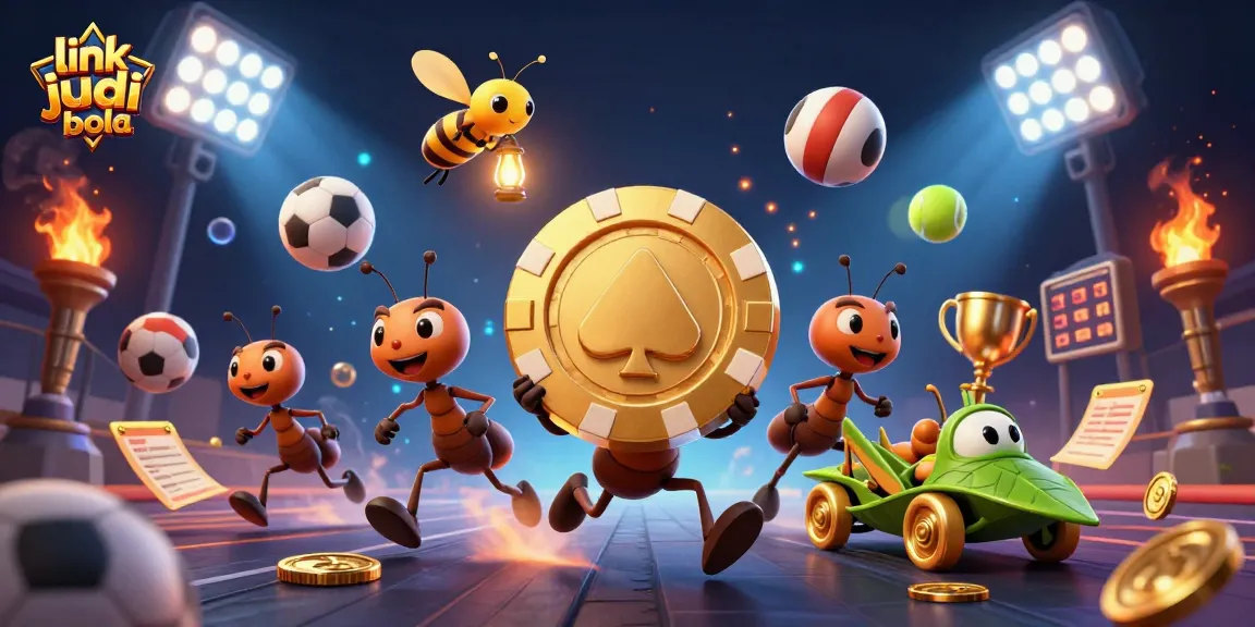 Jelajahi aksi seru link judi bola dengan karakter unik mencari kemenangan jackpot dengan keripik poker emas.