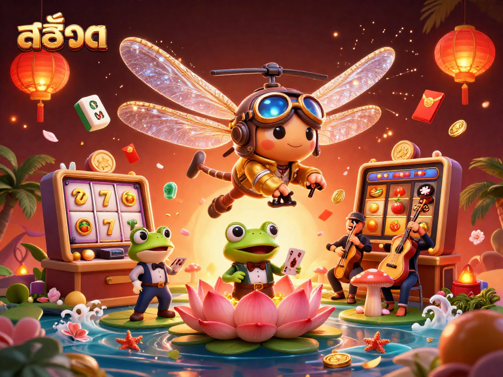 Experience the thrill of สล็อต with vibrant slot reels and a lively casino scene.