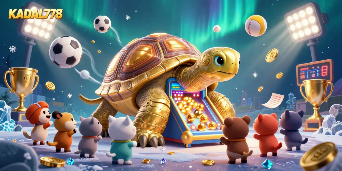 KADAL778 invites players to enjoy thrilling gaming experiences as golden tortoise pinball awaits action.