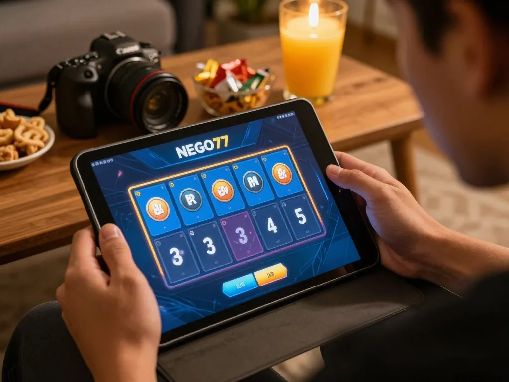 Engaging gameplay on NEGO77 platform, showcasing responsive slots interface for users