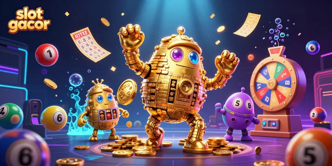 Menang besar dengan slot gacor, ilustrasi kasino 3D yang kaya elemen menghibur.