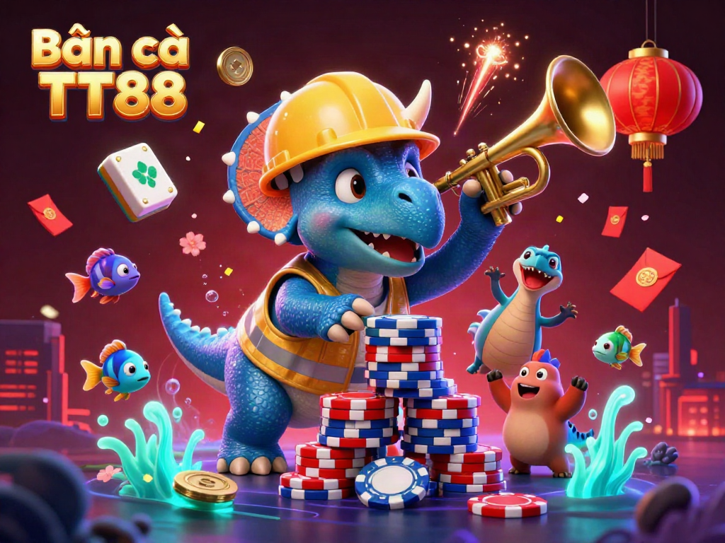 Bắn cá TT88 scene showcasing joyful characters amid vibrant underwater elements, emphasizing excitement and gameplay.