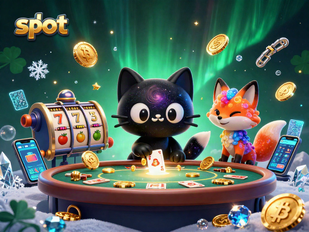 Experience the thrill of slot gaming with a cosmic cat and vibrant characters in a colorful casino