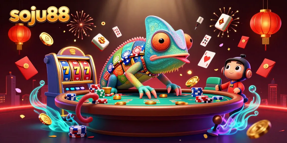 Engage in thrilling gameplay at soju88 with a vibrant 3D casino scene full of action.