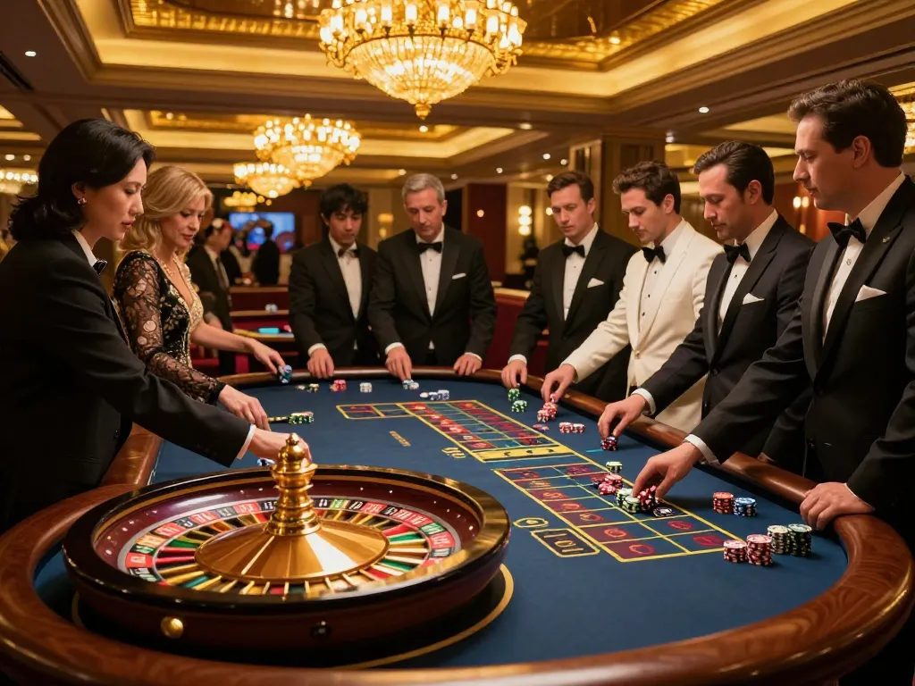 Experience the thrill at IDCWIN88 with players placing bets on a stylish roulette table