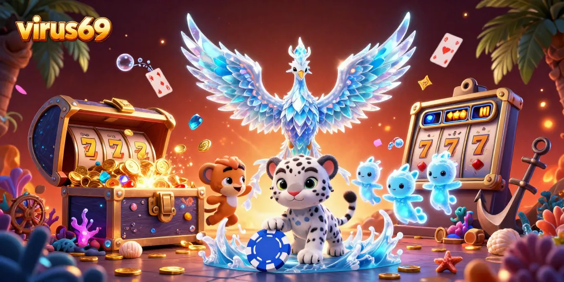 Experience thrilling gameplay with virus69, where vibrant characters and dynamic casino elements come alive.
