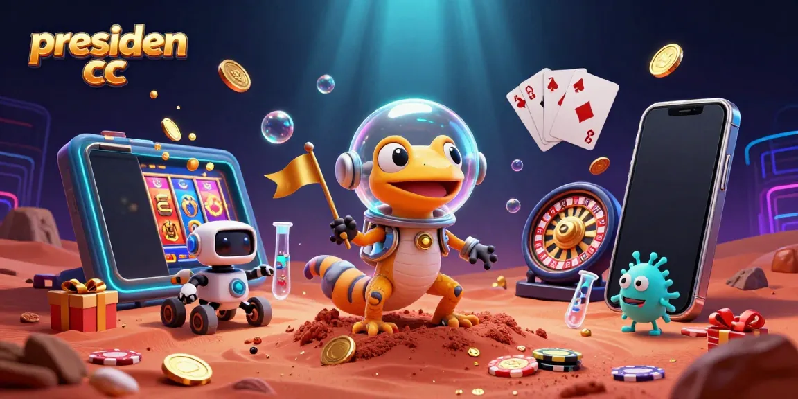 Experience the excitement of presiden cc as a Martian gecko unveils a hidden casino among red sands.
