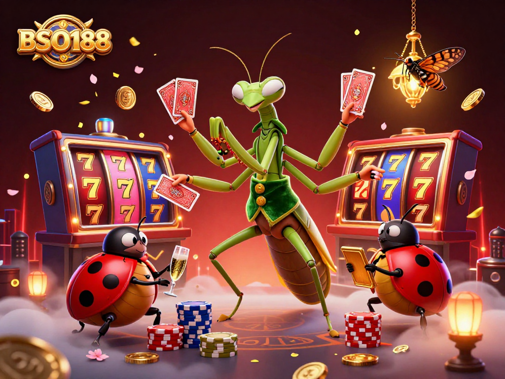 Engage with BSO188's vibrant casino scene featuring dynamic characters and gaming elements.