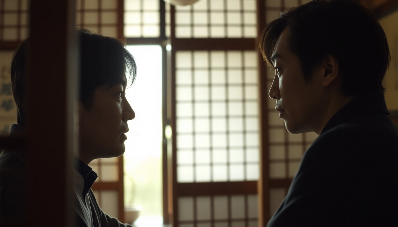 Tangkap momen dramatis film semi jepang dengan dua aktor dalam dialog emosional.