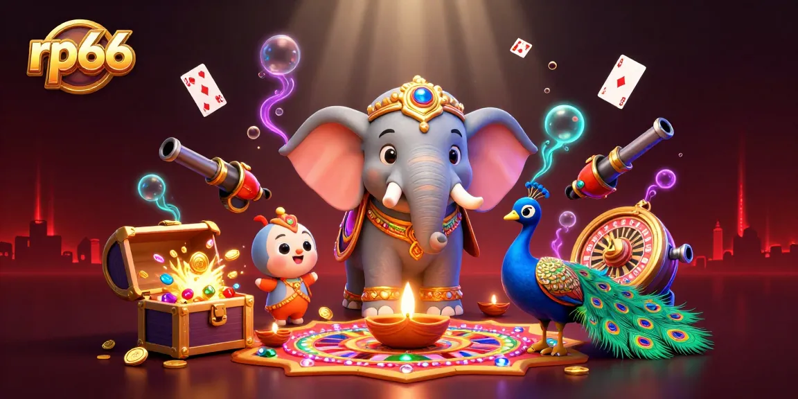 Win big at rp66 with vibrant casino-themed illustration showcasing a stunning celebration.